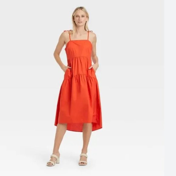 Who What Wear Dresses & Skirts - NWOT Who What Wear Women's Babydoll Dress, Orange, L